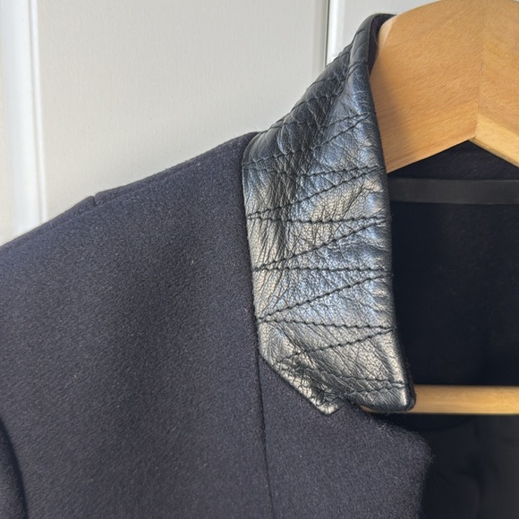 All Saints Blue Coat with Slim Tailored Fit - Picture 3 of 6